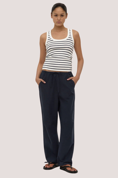 Leony Stripe Tank True Navy/Antique White