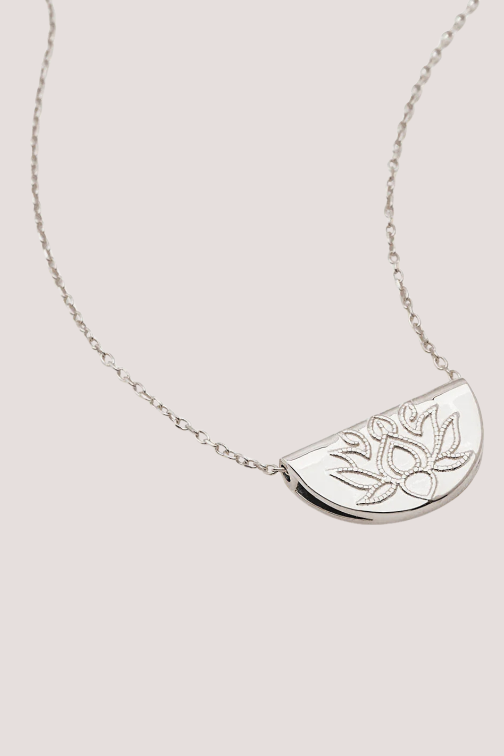 Sterling Silver Lotus Necklace