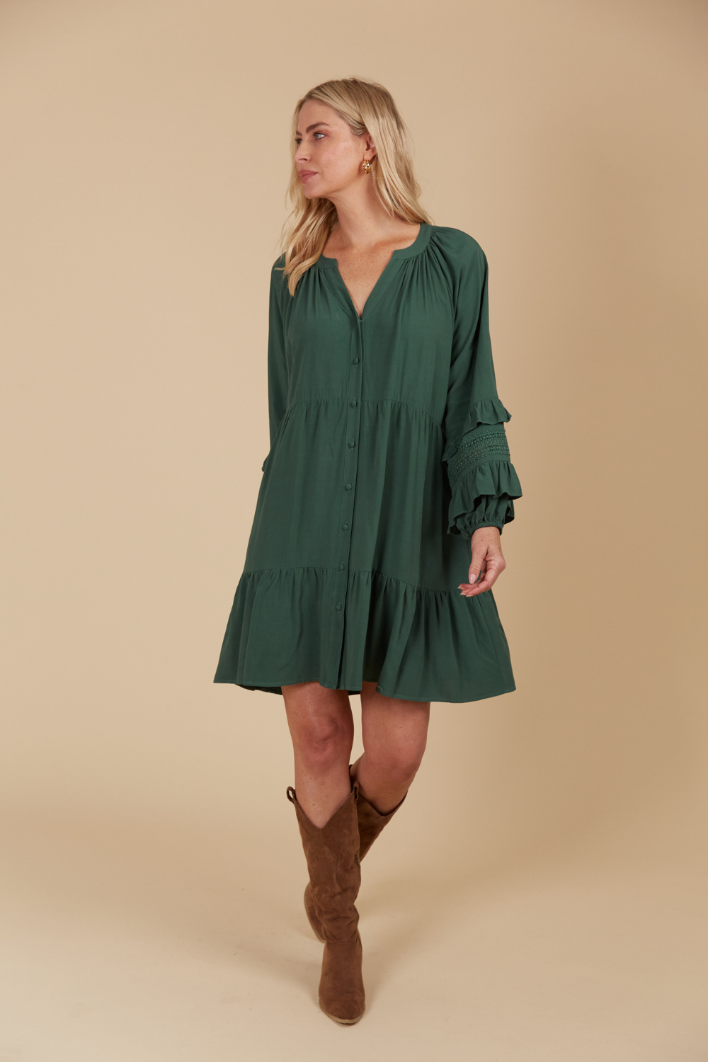 Aphrodite Relaxed Dress | Pine