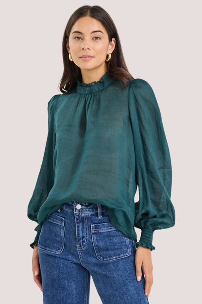 Poet Forest Long Sleeve High Neck Top
