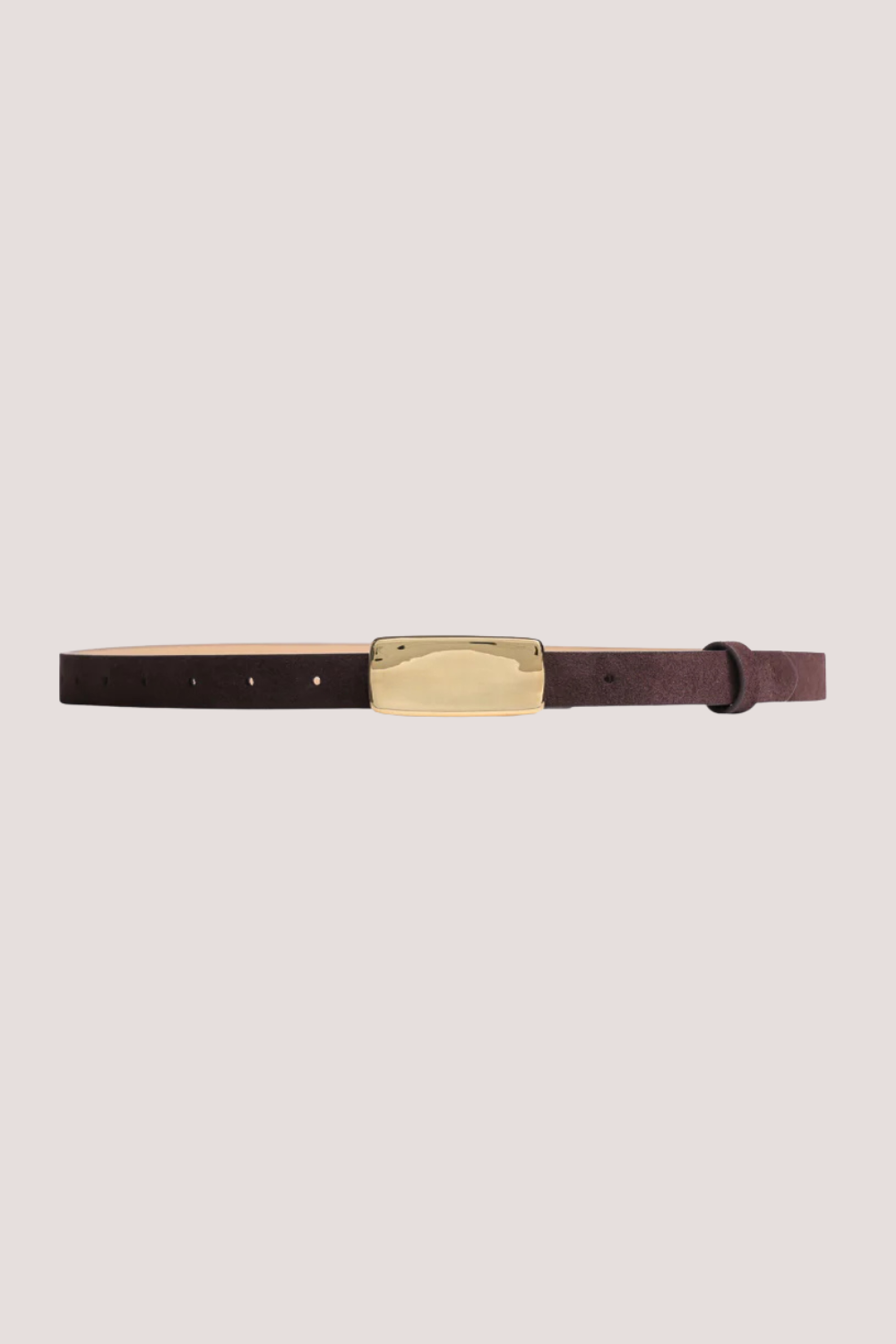Plate Belt | Brun/Gold