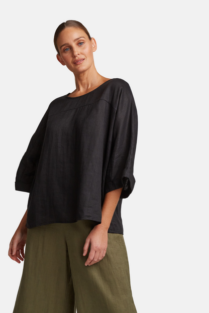 Studio Relaxed Top | Ebony