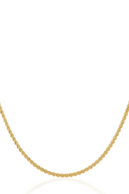 Serpentine Necklace | Gold