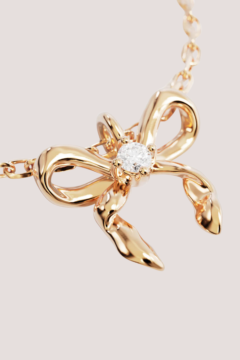 18k Gold Vermeil Forever More Bow Necklace