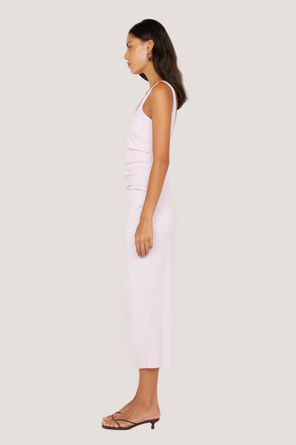 Aveline Tuck Midi Dress | Ballet Pink