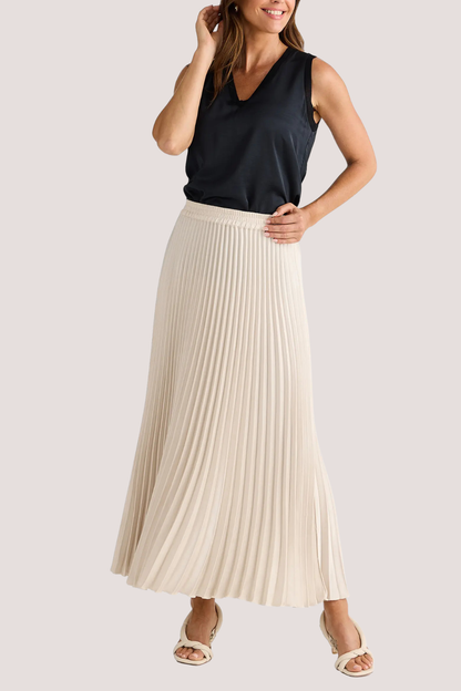 Alia Pleated Skirt | Sand
