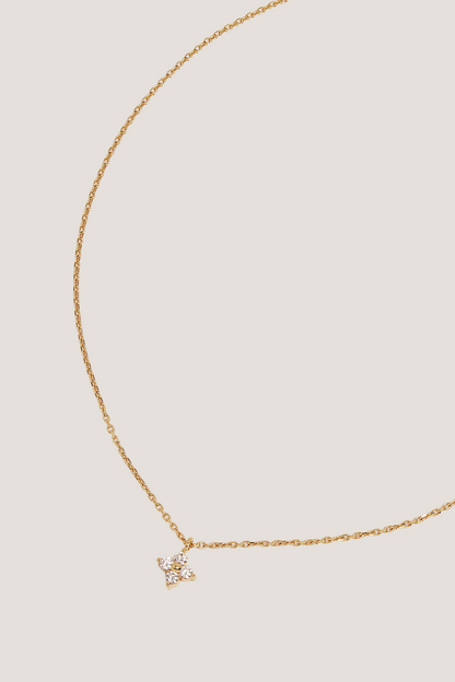 18k Gold Vermeil Crystal Bloom Necklace