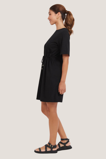 Jardin Tshirt Dress | Black