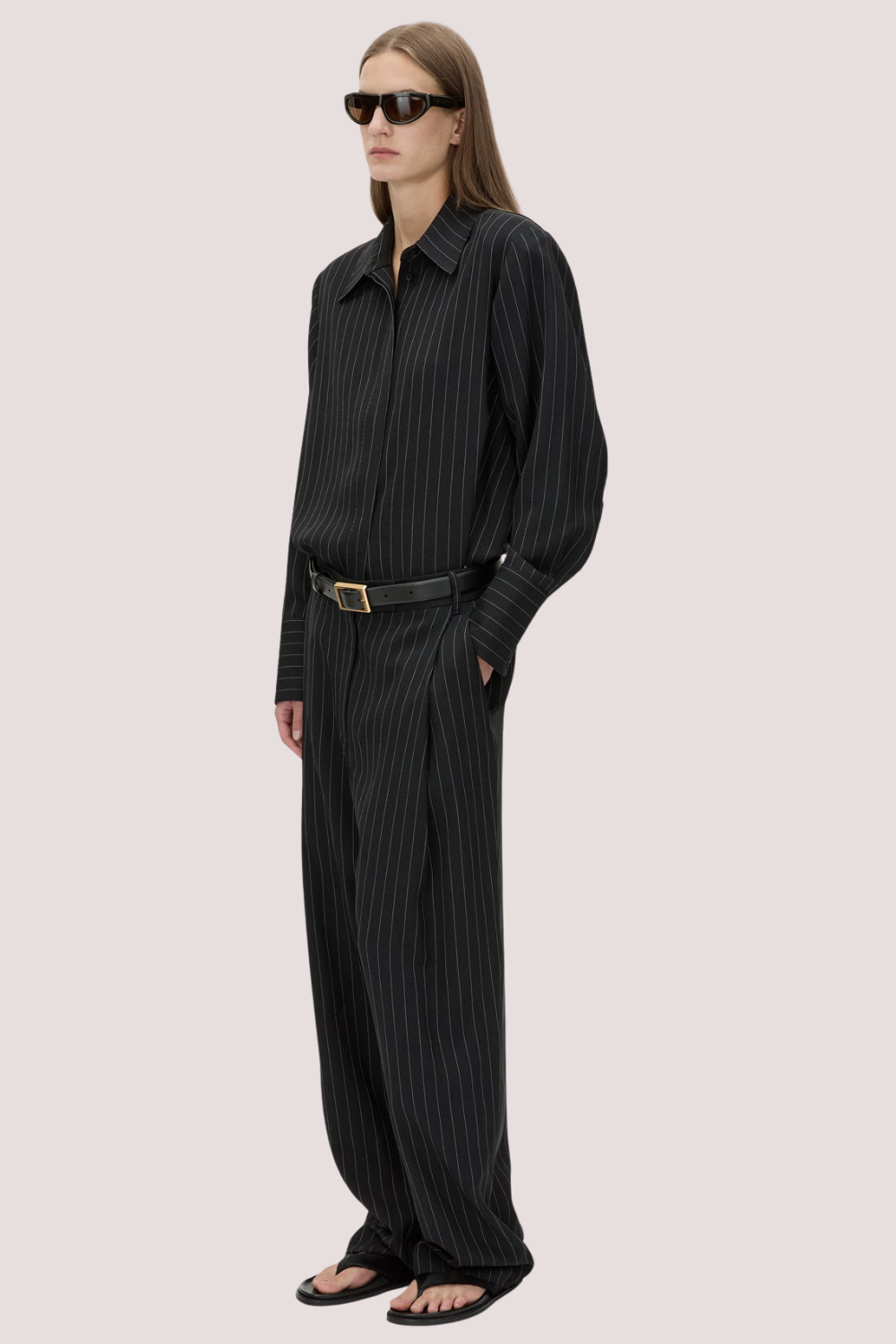 Varda Pant | Black Cream Stripe