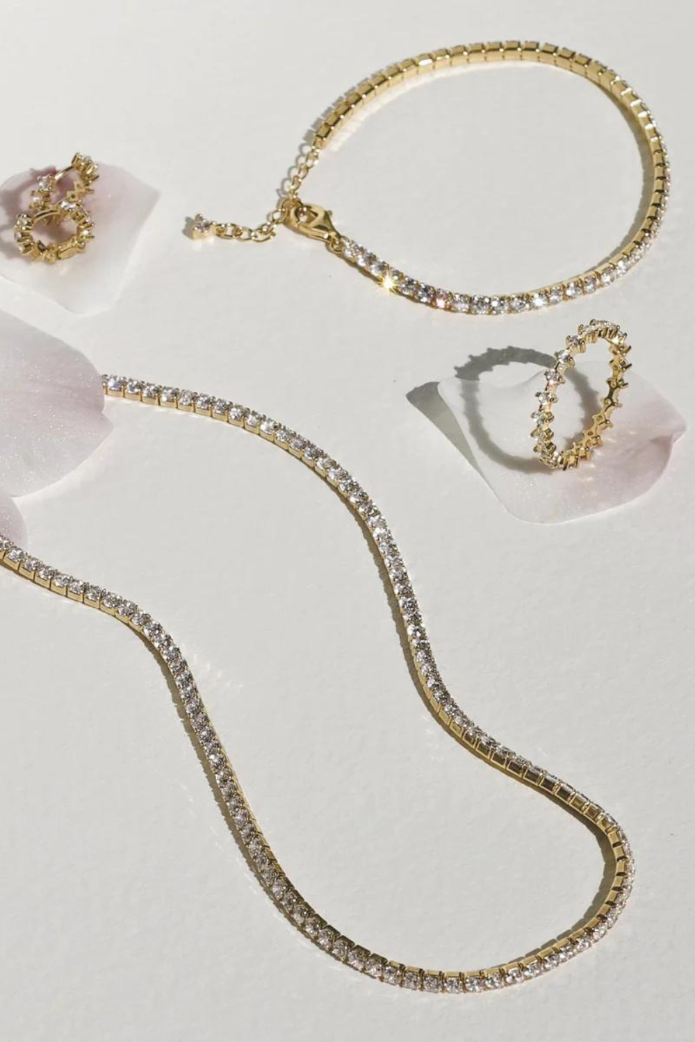 Aspen Tennis Necklace | Gold