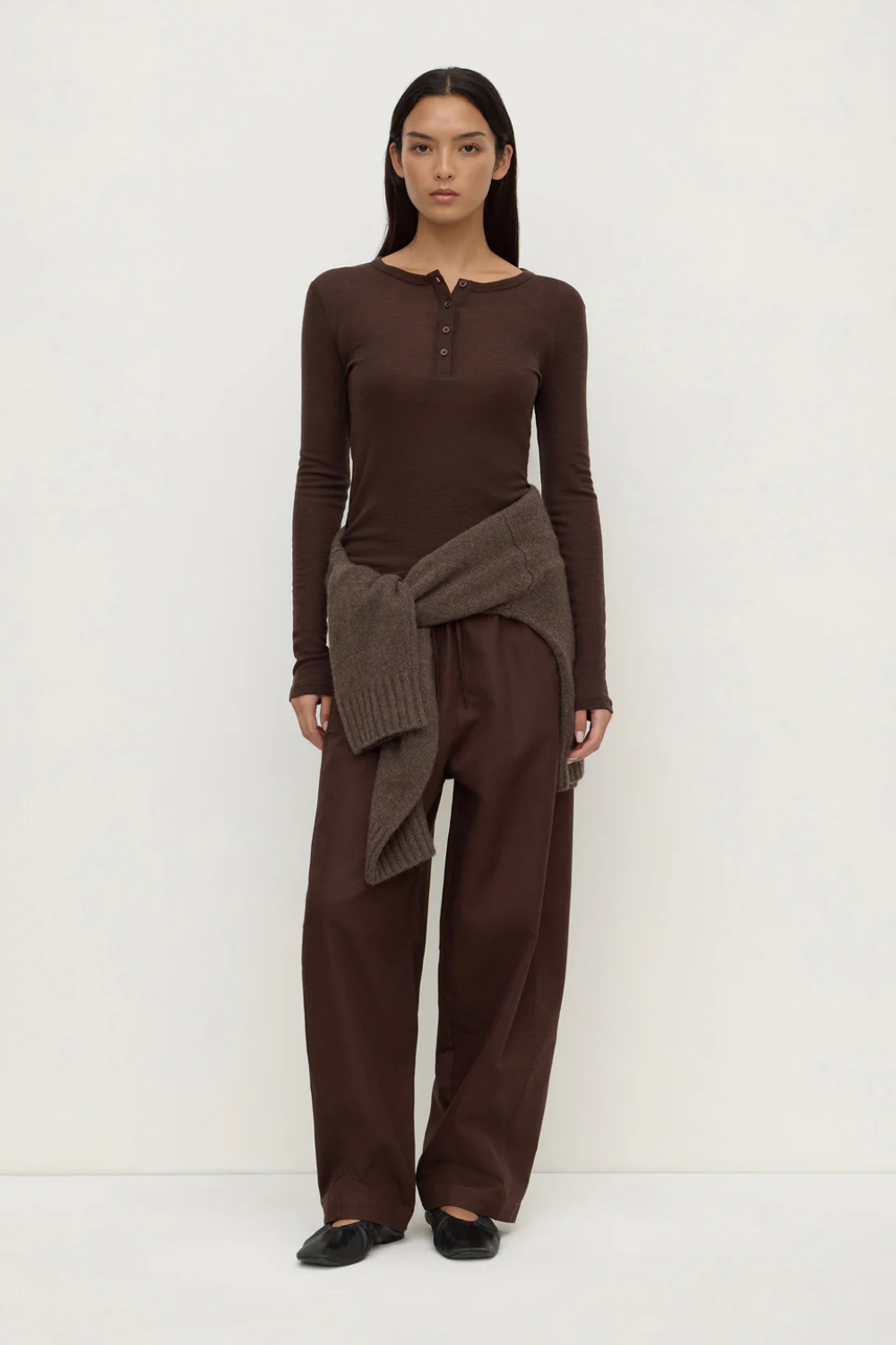 Nora Merino Wool Henley | Ganache