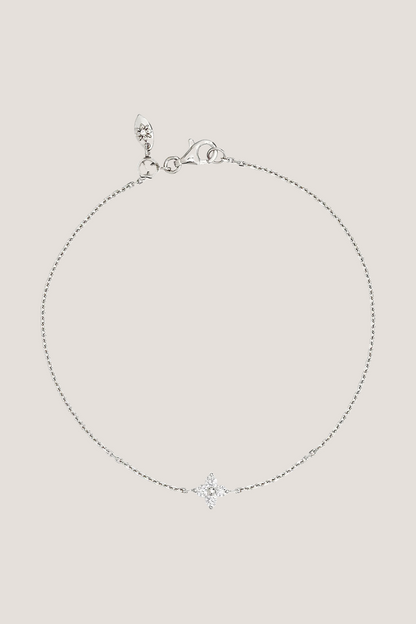Sterling Silver Crystal Bloom Bracelet