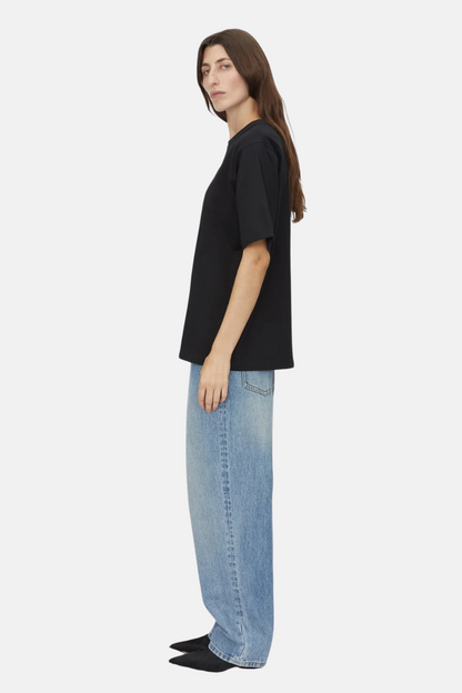Bloom Embroidered Tee | Black