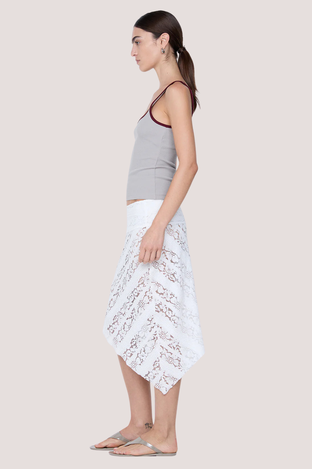 Lana Square Neck Tank | Dove Grey/Plum