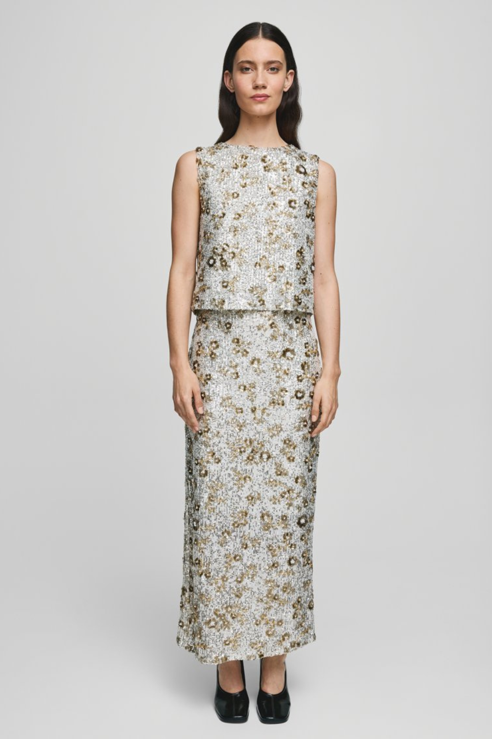 MSCH Magnolia HW Skirt EMB | Silver/T Coco