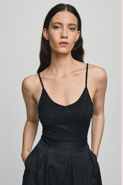 MSCH Eurasia Strap Top | Black/Silver