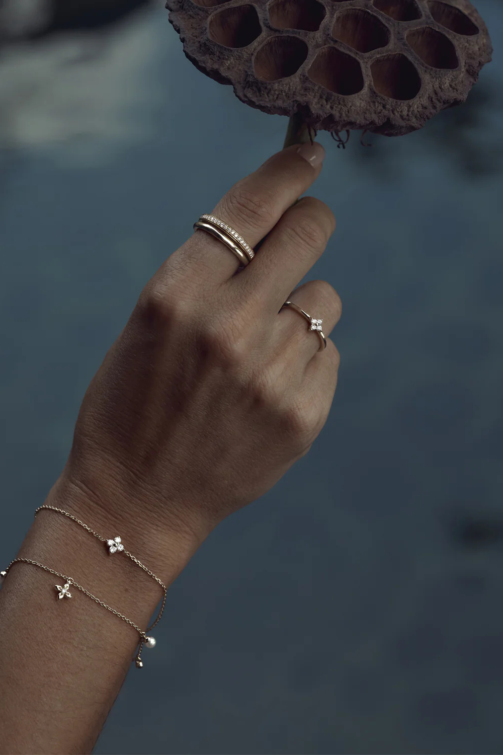 18k Gold Vermeil Crystal Bloom Bracelet