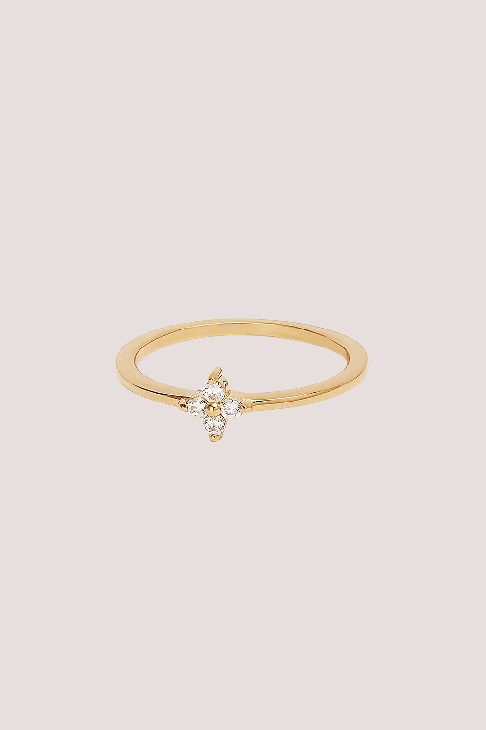 18k Gold Vermeil Crystal Bloom Ring