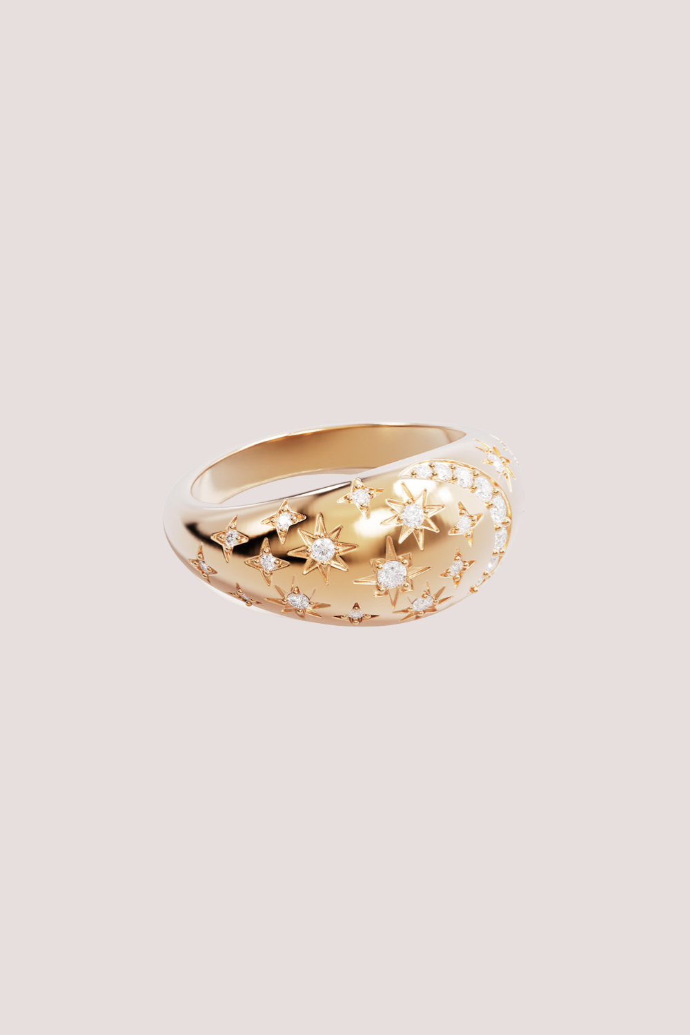 18k Gold Vermeil My Moon And Stars Ring