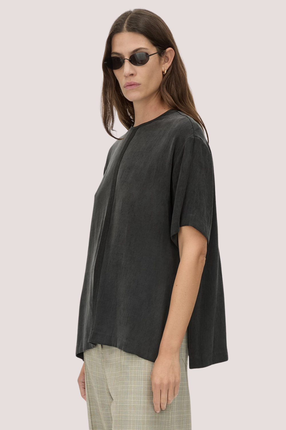 Allegro Satin Tee | Black