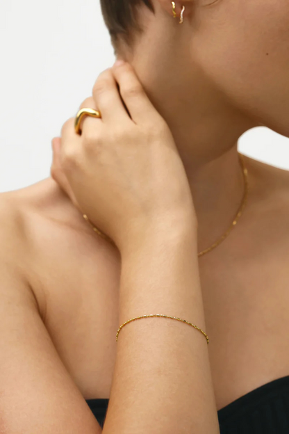 Dash Dot Chain Bracelet | Gold