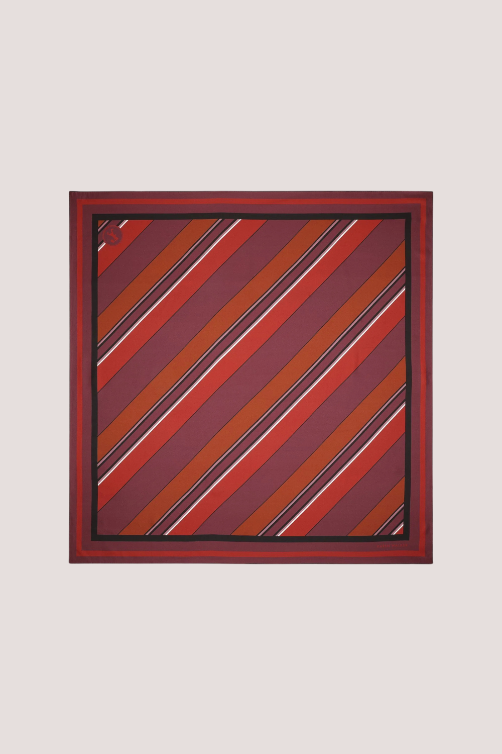 Stripe Classic Scarf Plum