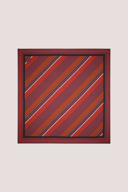 Stripe Classic Scarf Plum