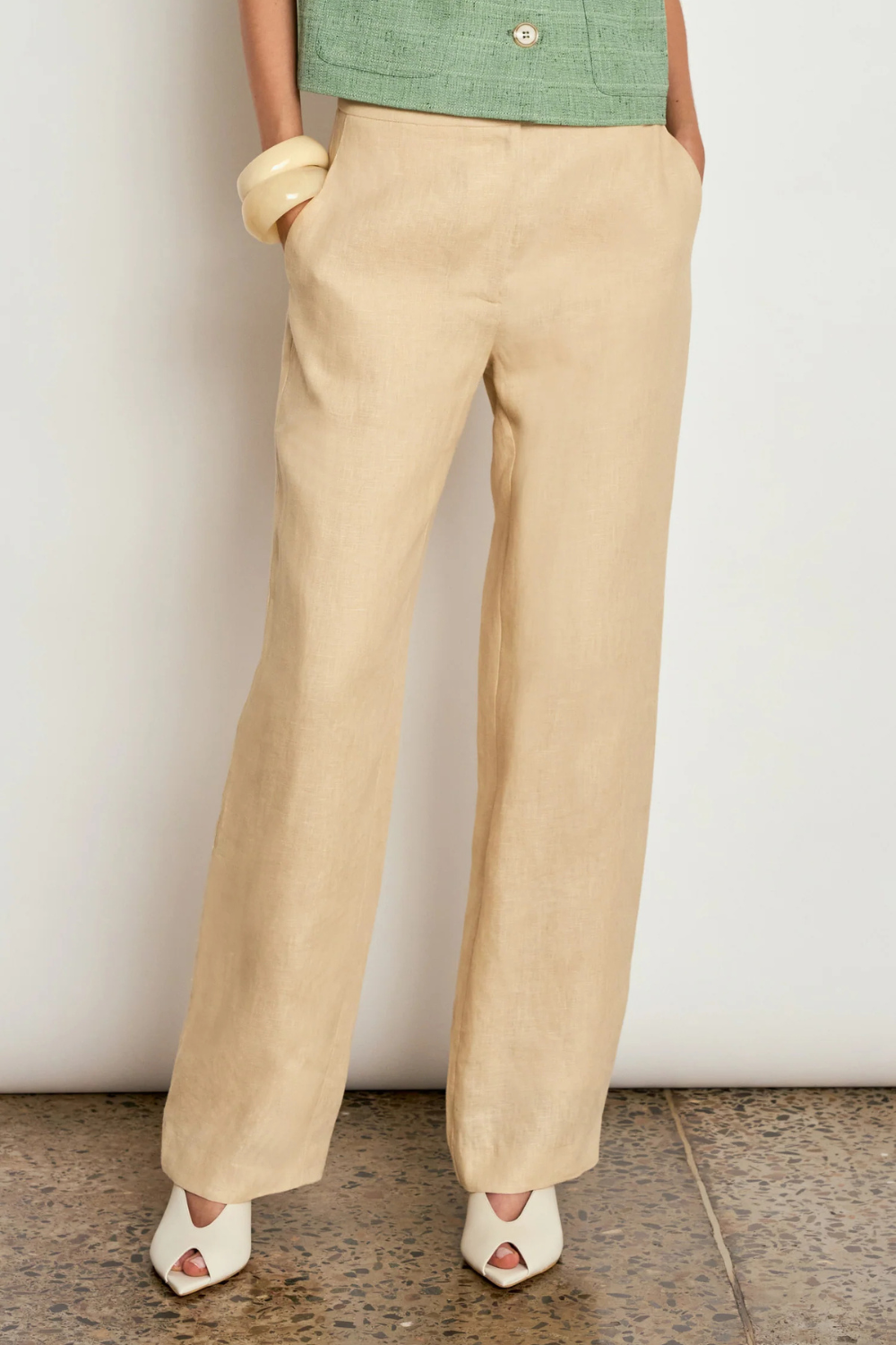 Offset Pant | Eggshell