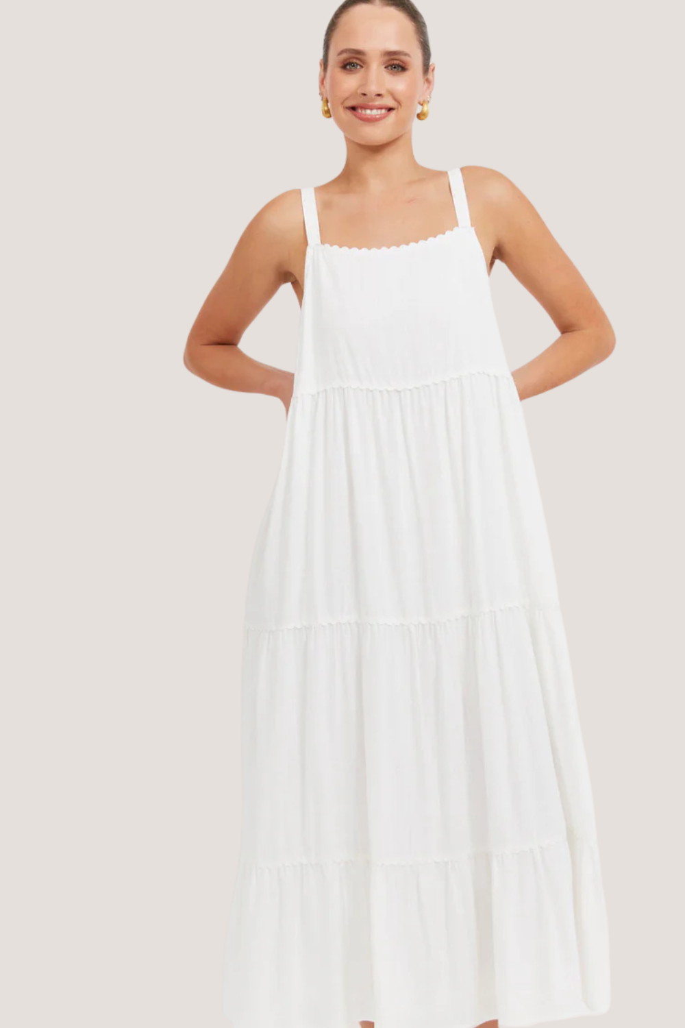 Haiti Tank Maxi Dress | White
