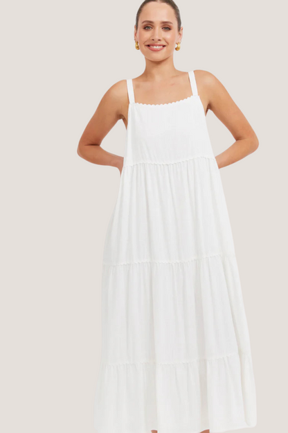 Haiti Tank Maxi Dress | White