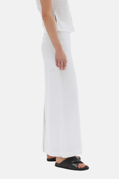 Solis Linen Maxi Skirt | White