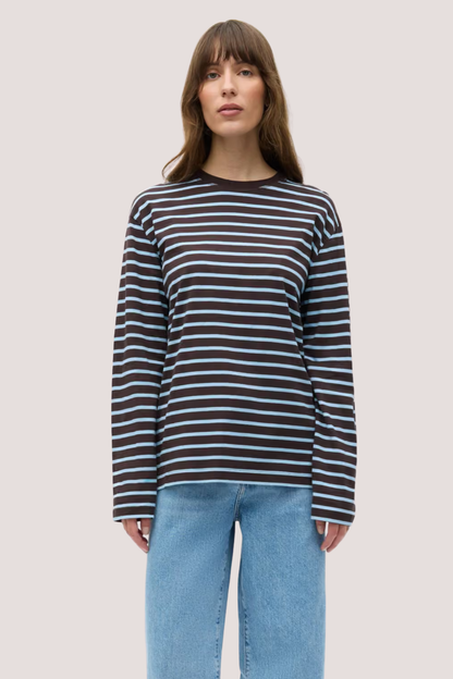 Enkulla LS Stripe | Chocolate Blue Stripe