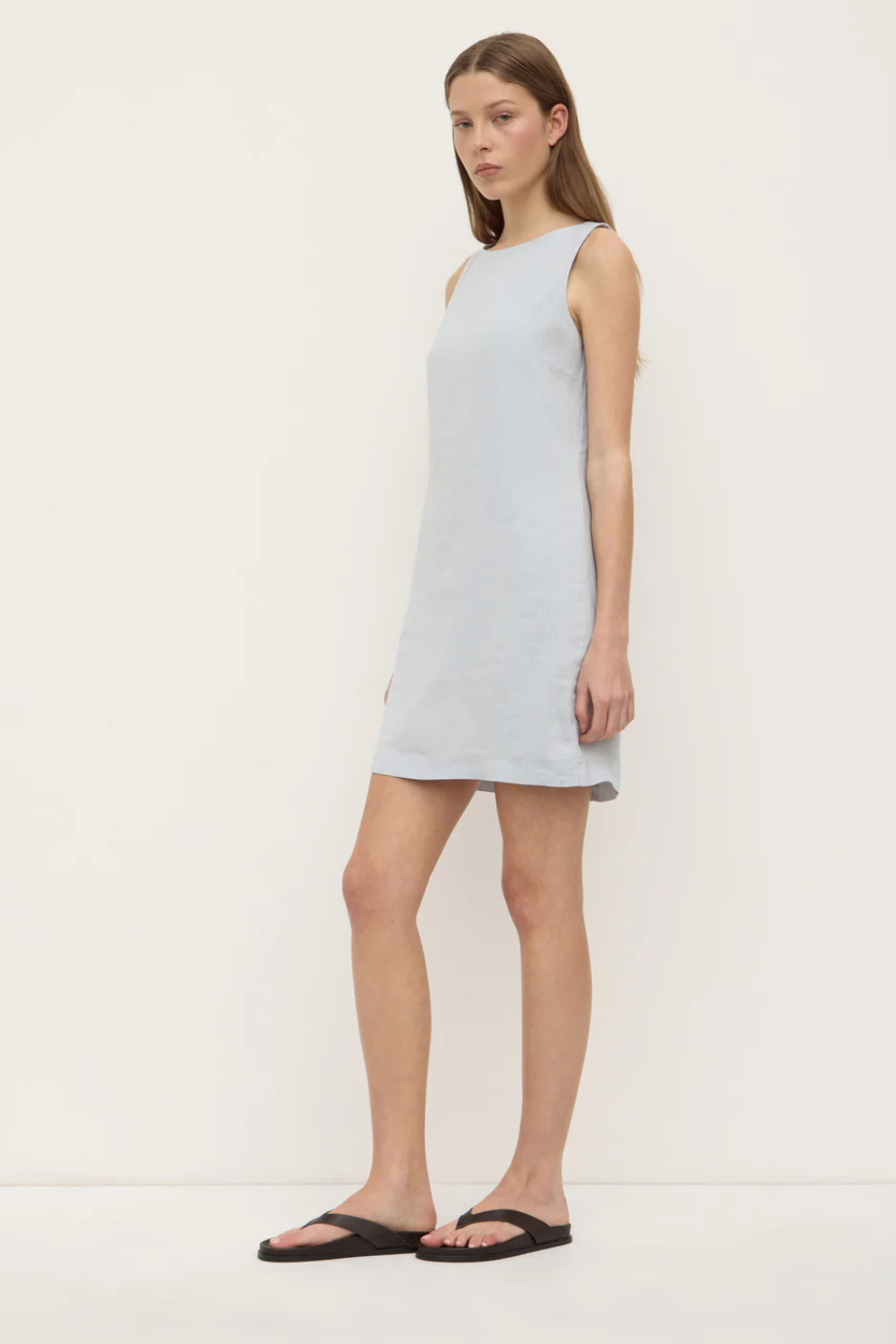 Nadine Linen Mini Dress | Cloud