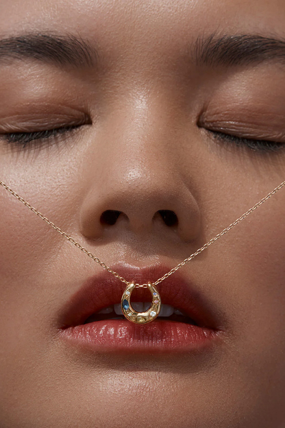 18k Gold Vermeil Lucky Horseshoe Necklace