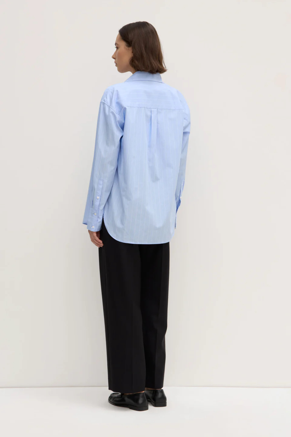 Otis Poplin Stripe Long Sleeve Shirt | Bahama/White