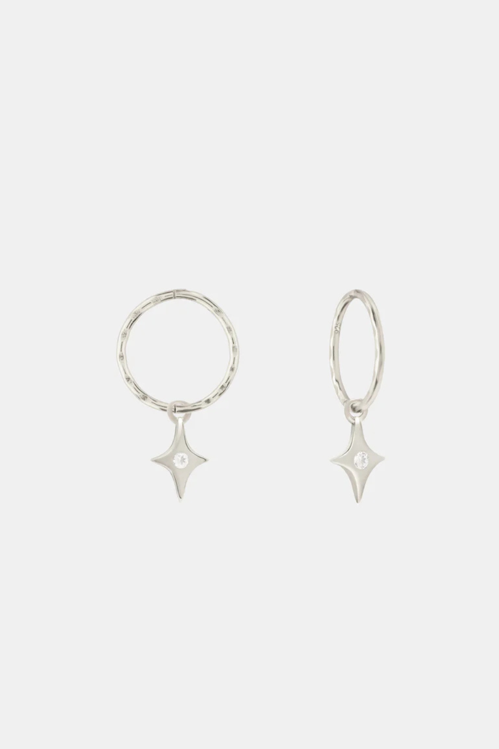 Starburst Mini Hoops | Silver