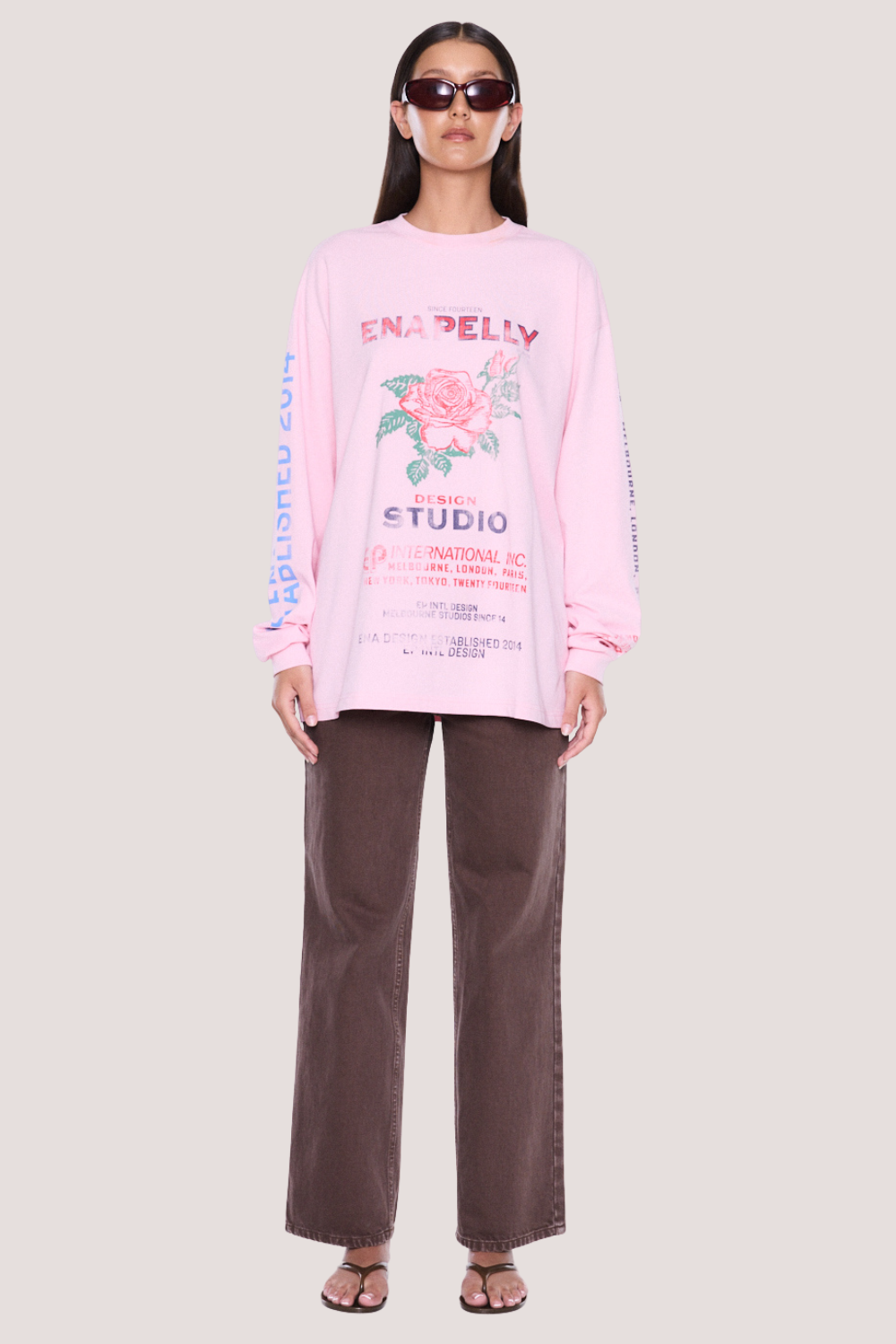 Hailey Long Sleeve Cuffed Tee | Blush Pink