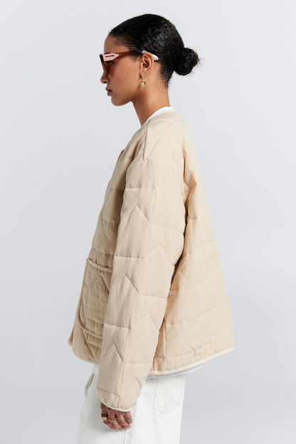 Quilted Drift Jacket | Natural