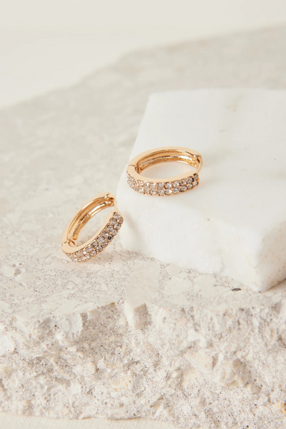 Diamante Medium EOL Gold Hoop Earring