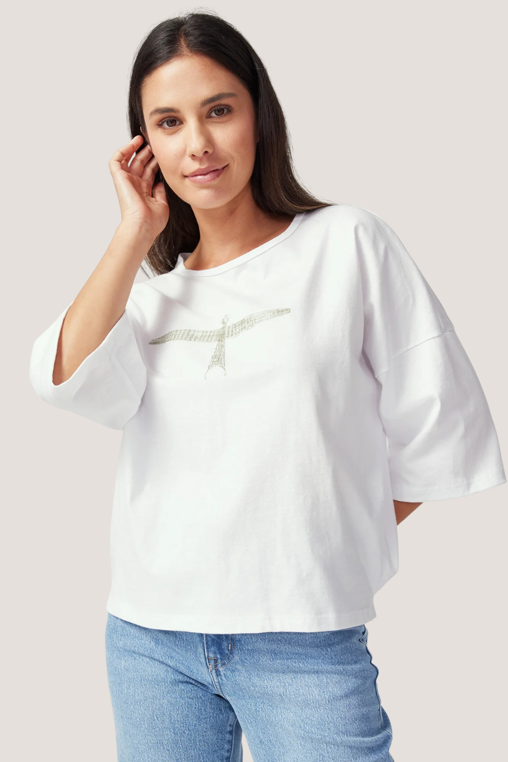 Kite Tee | White/Leaf