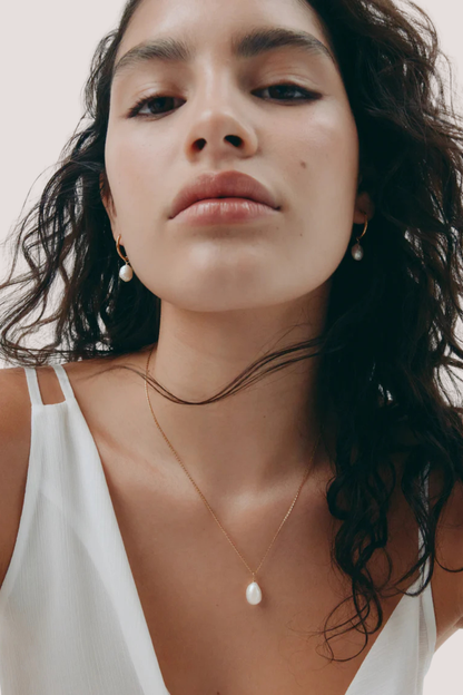 Keshi Pearl Necklace | Gold
