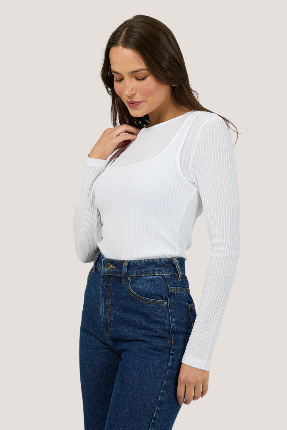 Leia Layering Long Sleeve | White