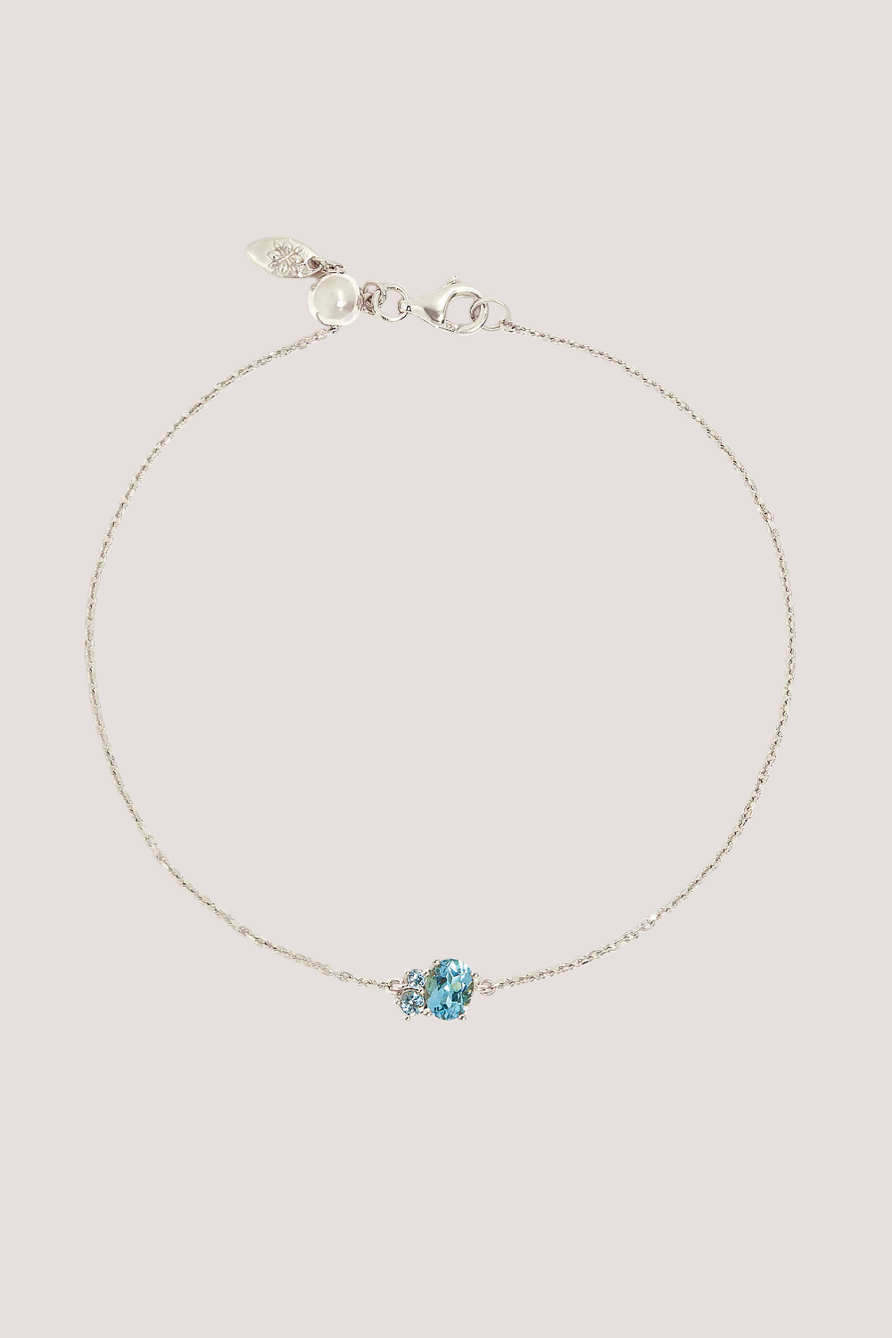 Sterling Silver Kindred Birthstone Bracelet - March