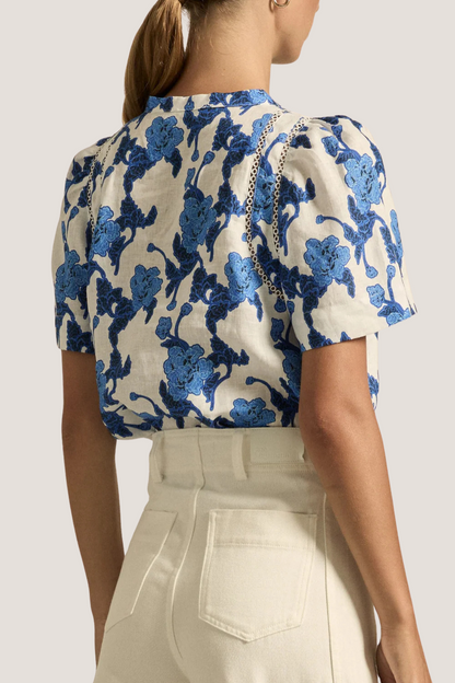 Recollect Top | Azure Bouquet