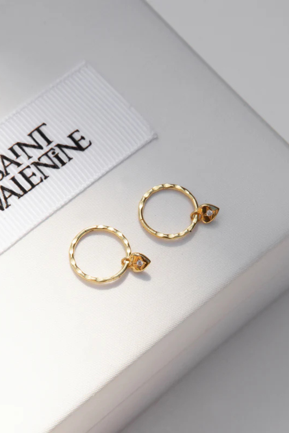 Mini Heart Hoops | Gold