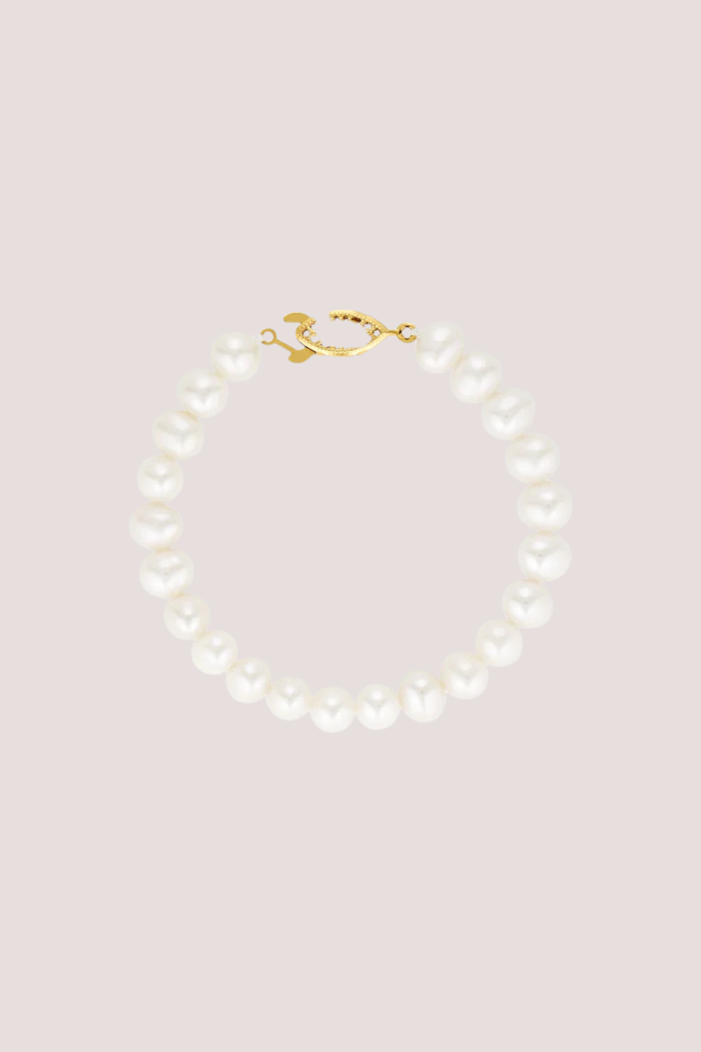 Chubby Pearl Bracelet 8mm | Gold ML