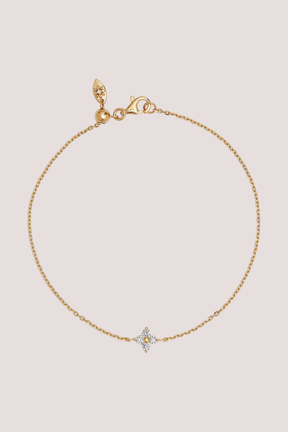 18k Gold Vermeil Crystal Bloom Bracelet