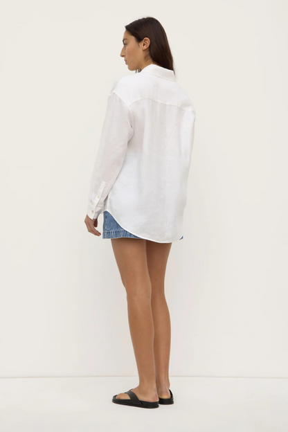 Everyday Linen Long Sleeve Shirt | White