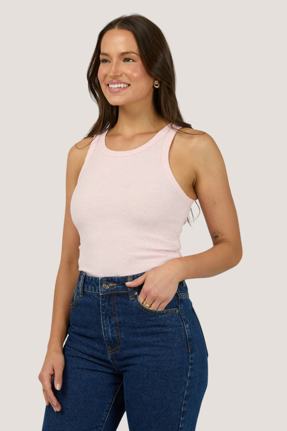 Ella Tank | Blush Marle