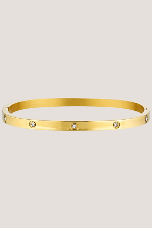 Dylan Bangle Gold | Celestial Clear (OS)